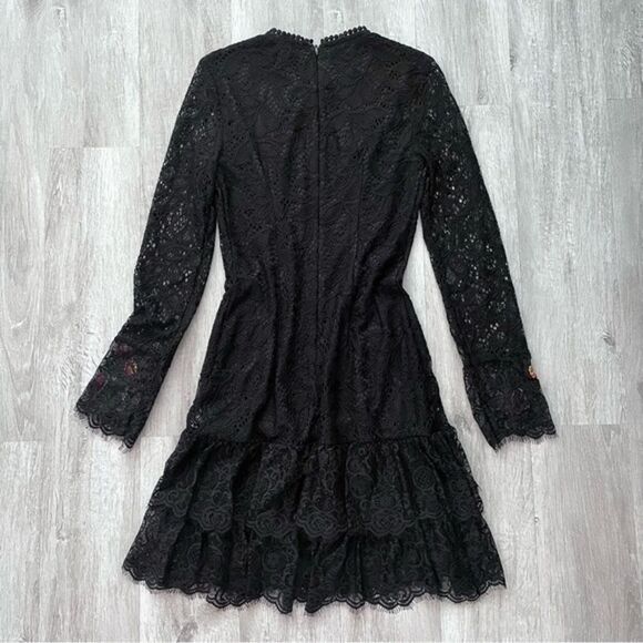 Desigual Black Lace Long Sleeve Dress - Picture 6 of 7